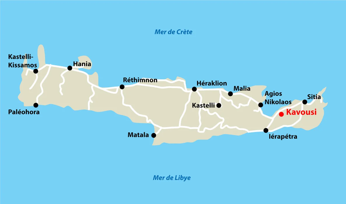 Carte de Crète Horizontale